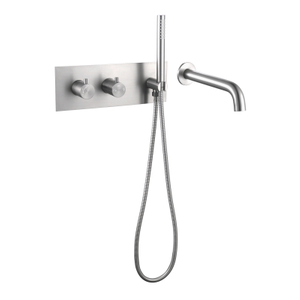 الحديث 304 الفولاذ المقاوم للصدأ الحائط الحمام أخفى حوض الاستحمام صنبور مجموعة