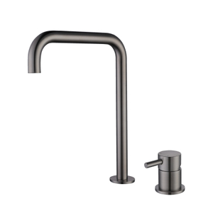 304 مسدس من الفولاذ المقاوم للصدأ باللون الرمادي بمقبض منفصل لصنابير حوض الحمام