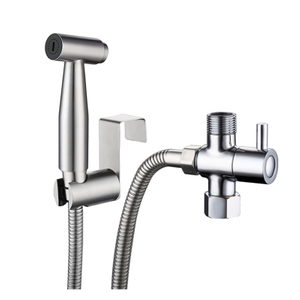 مجموعة حامل دش المياه العذبة النفاثة المحمولة بالضغط الحر 304 من الفولاذ المقاوم للصدأ مسدس رش بيديه للمرحاض