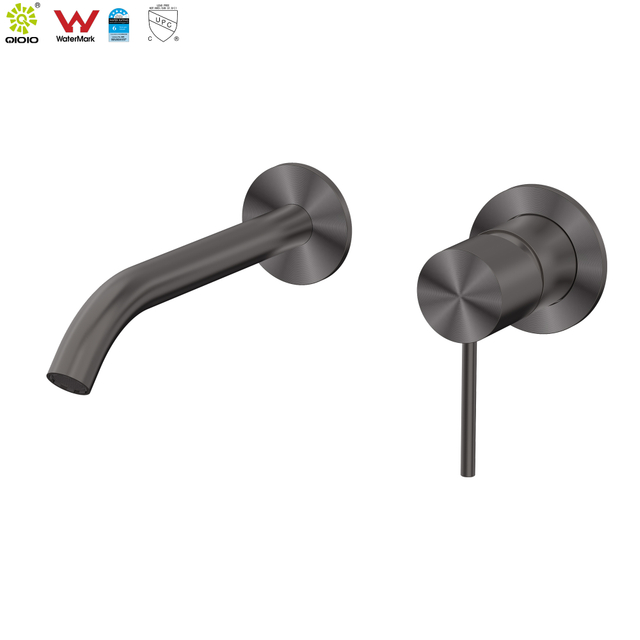 مصنع توريد العلامة المائية صنبور أسود إنهاء الساخنة والباردة واحدة الحائط خلاط الصنابير 316L الفولاذ المقاوم للصدأ Tapware