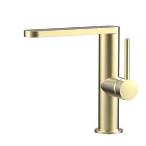 حنفيات حوض حمام ذهبية حديثة من الفولاذ المقاوم للصدأ 304 المصقول بزاوية 360 درجة