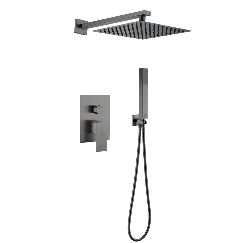 304 مجموعة دش مخفية من الفولاذ المقاوم للصدأ باللون الرمادي