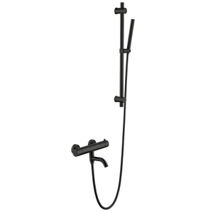 304 مجموعة دش محمولة باليد من الفولاذ المقاوم للصدأ باللون الأسود غير اللامع مكونة من وظيفتين