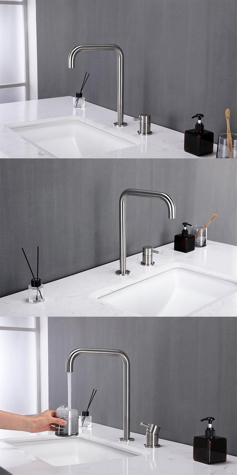 مقبض منفصل لحوض الحمام صنبور 