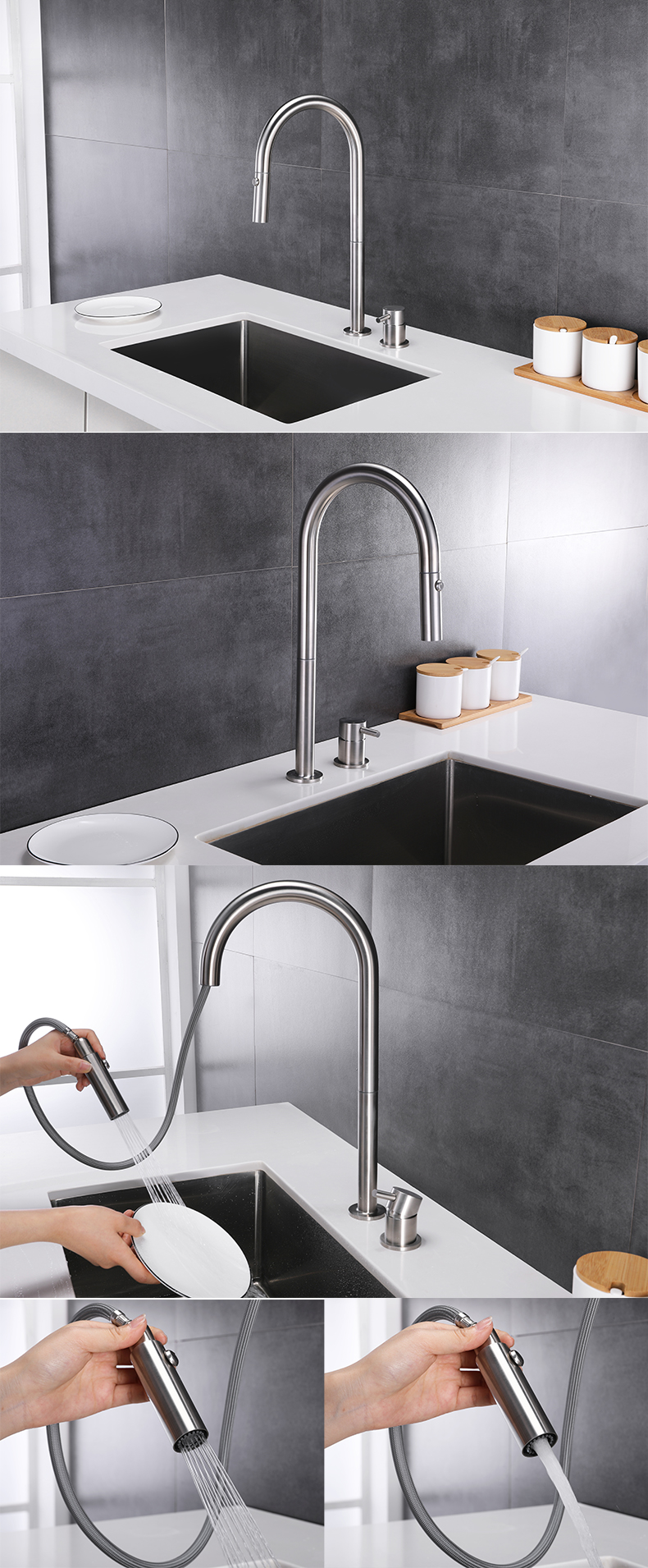 صنبور المطبخ بمقبض واحد 