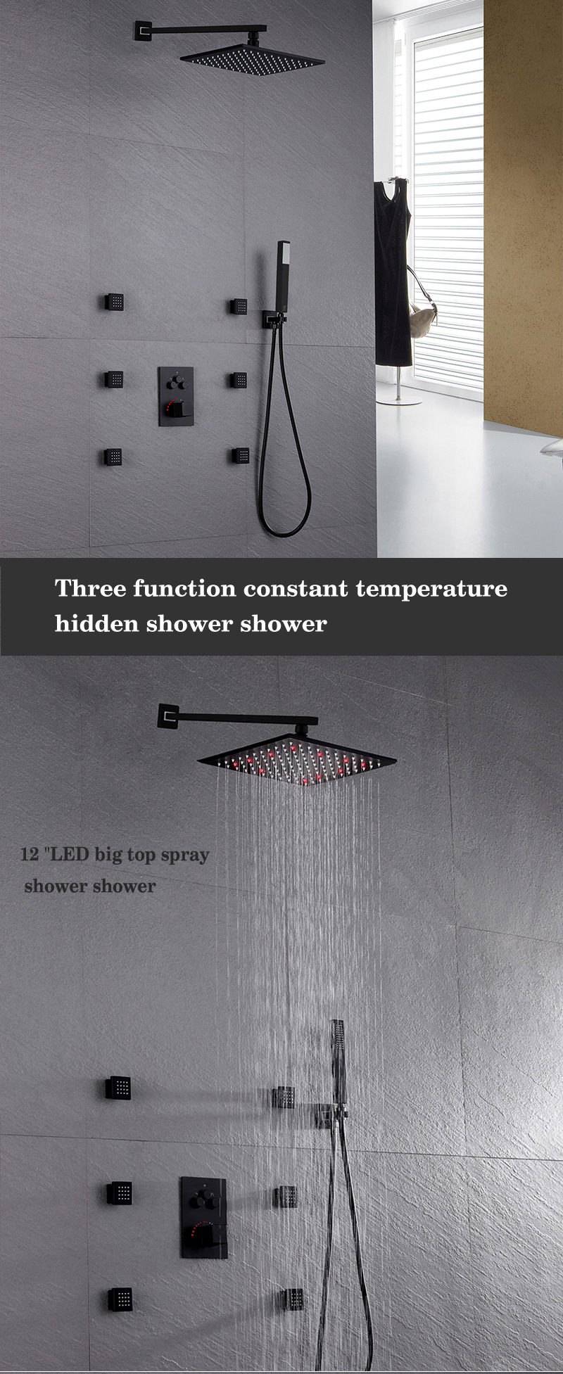 خلاط دش ثرموستاتي مخفي 3 وظائف 