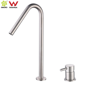 الحديث 304 الفولاذ المقاوم للصدأ نحي النيكل ثقبين منفصلين مقبض حوض الحمام الحنفية