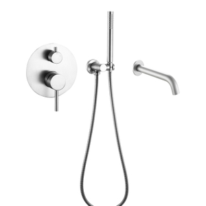 304 الفولاذ المقاوم للصدأ الكروم الحائط الحمام أخفى حمام ومجموعات صنبور الدش