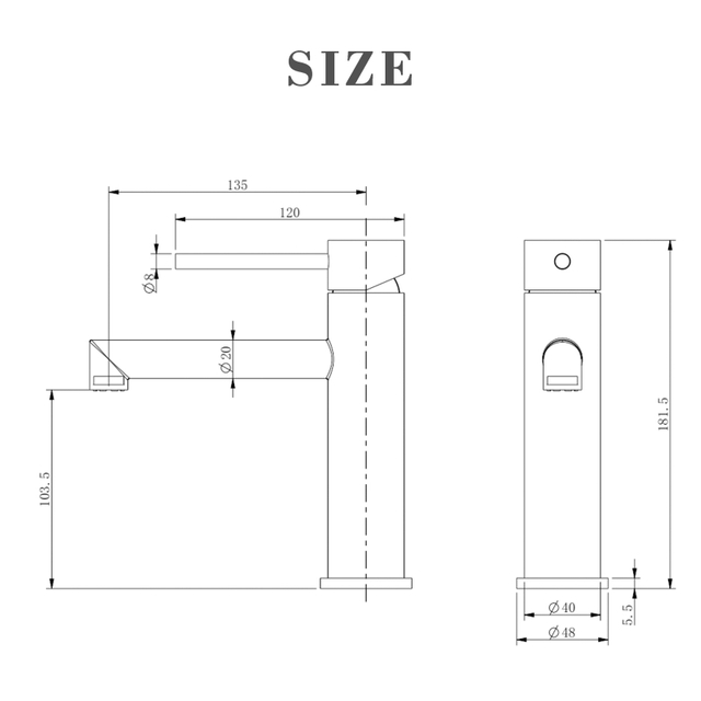 صنابير حوض الحمام ذات فتحة واحدة من الفولاذ المقاوم للصدأ 304 باللون الذهبي المصقول