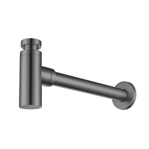 مسدس جدار رمادي مخفي ماسورة النفايات استنزاف الحمام ديكور حوض بالوعة زجاجة من الفولاذ المقاوم للصدأ فخ سيفون 