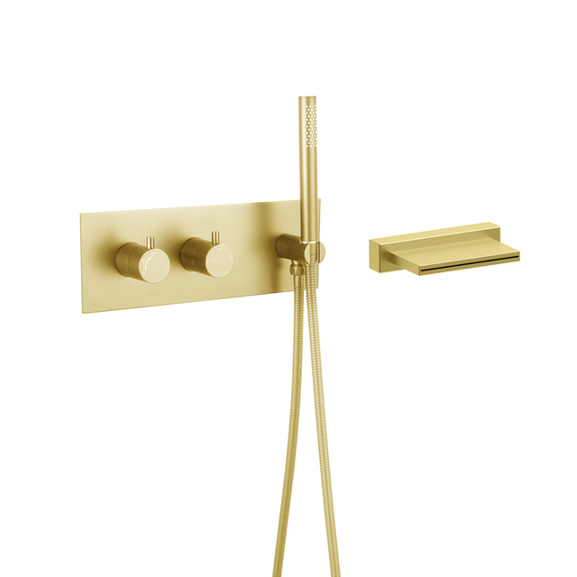 cUPC جودة عالية في الجدار 304 الفولاذ المقاوم للصدأ نحى الذهب دش خلاط الصنابير أخفى دش نظام صنبور دش الحمام