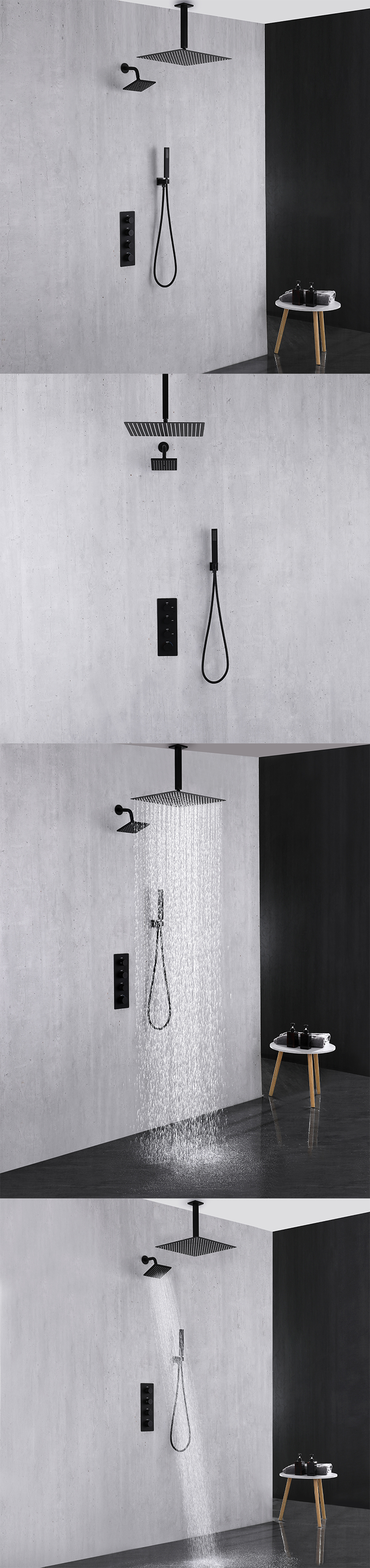 خلاط دش ثرموستاتي مخفي 3 وظائف 