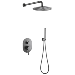 مجموعة خلاط دش الحمام من الفولاذ المقاوم للصدأ 304 المخفي على الحائط 