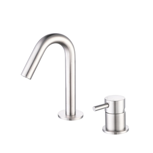 304 الفولاذ المقاوم للصدأ الكروم اثنين من حفرة مقبض منفصل بالوعة الحمام الحنفية