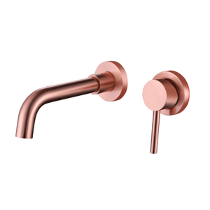 فاخر 304 الفولاذ المقاوم للصدأ النحاس ارتفع الذهب جدار جبل بالوعة الحمام الحنفية