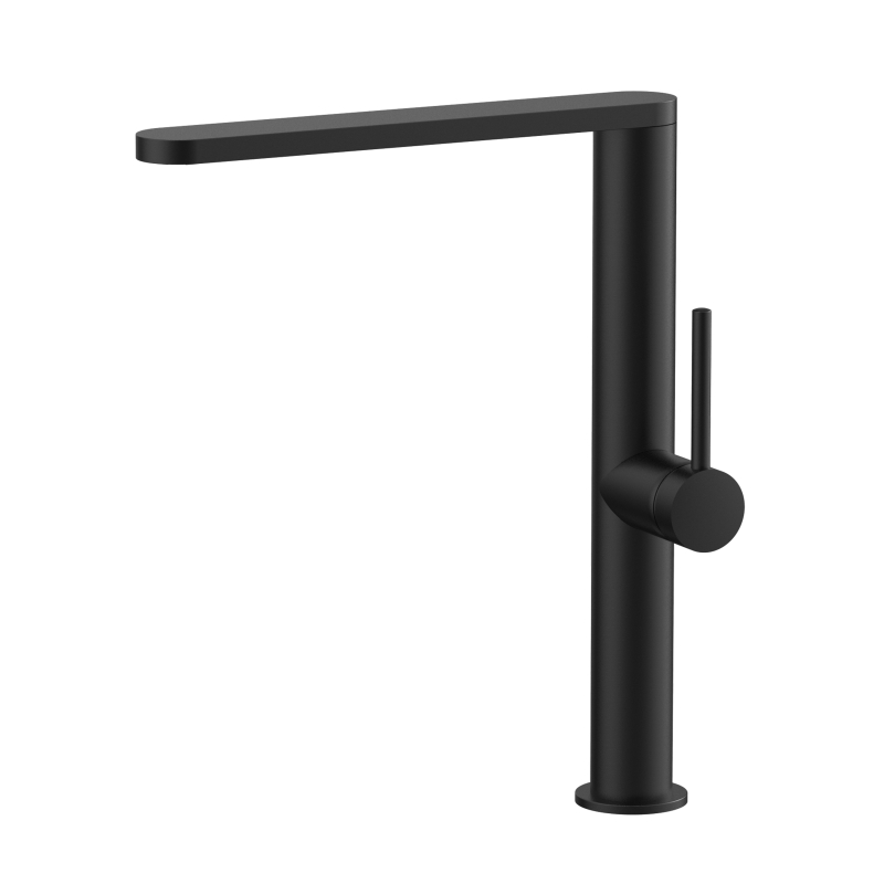 صنبور حوض المطبخ باللون الأسود غير اللامع من الفولاذ المقاوم للصدأ 304