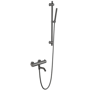 304 مسدس من الفولاذ المقاوم للصدأ مجموعة دش محمولة باليد للحمام باللون الرمادي مكونة من وظيفتين