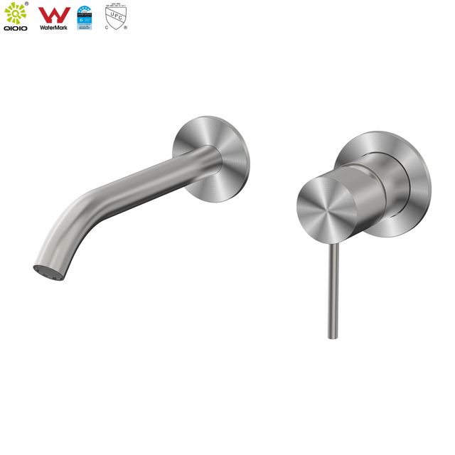 YC-316IS004 جدار جبل صنبور 316L جدار فولاذي مقاوم للصدأ الخيالة الحمام صنبور أخفى حوض خلاط جدار حوض خلاط مجموعة