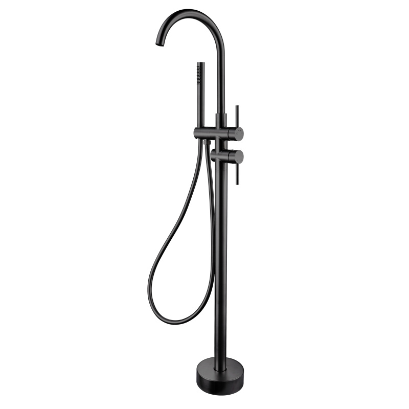 صنبور حوض استحمام أسود من الفولاذ المقاوم للصدأ