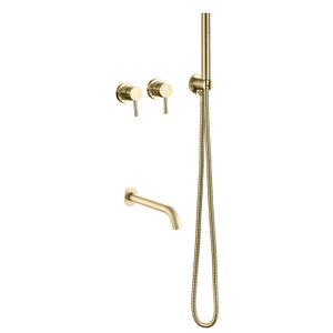 شنت الجدار الذهب 304 دش الحمام الفولاذ المقاوم للصدأ ومجموعات صنبور الحوض