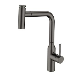 صنبور حوض المطبخ الحديث الفاخر باللون الأسود 304 من الفولاذ المقاوم للصدأ الذي يعمل باللمس