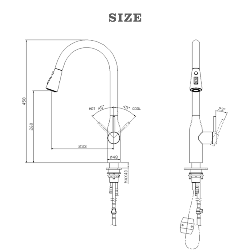 اسحب صنبور المطبخ