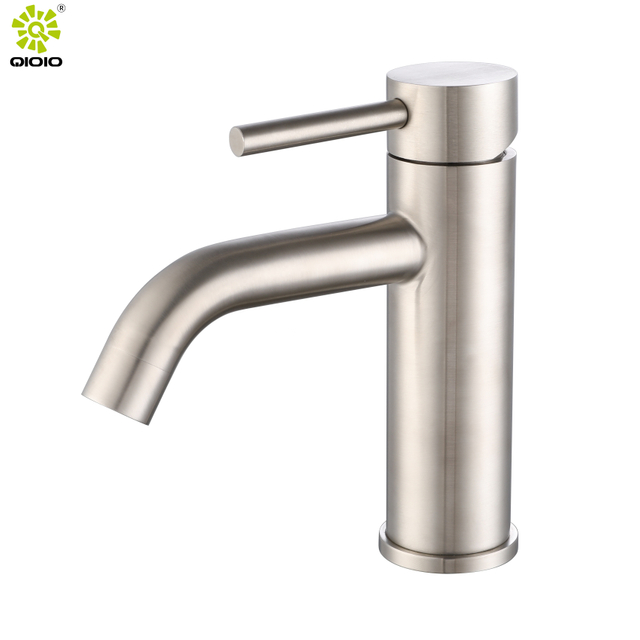 304 الفولاذ المقاوم للصدأ نحى الساخنة والباردة خلاط صنبور حوض ثقيل