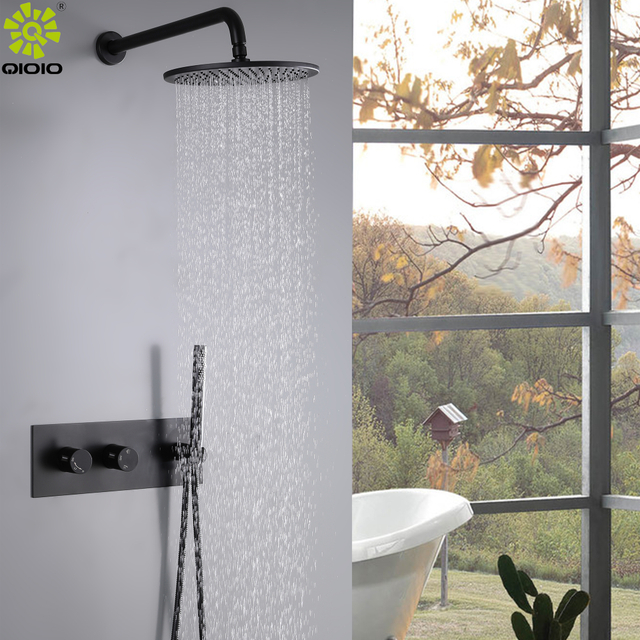 304 الفولاذ المقاوم للصدأ وظيفة الساخنة والباردة طريقتان جدار أخفى مجموعة دش الحمام