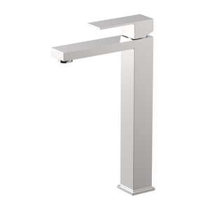 حوض حمام عالي الجودة مربع 304 من الفولاذ المقاوم للصدأ مصنوع من النيكل المصقول من CUPC، صنبور بخصر طويل