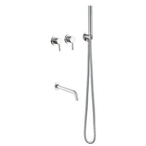 الكروم الحائط 304 الفولاذ المقاوم للصدأ دش الحمام ومجموعات صنبور الحوض