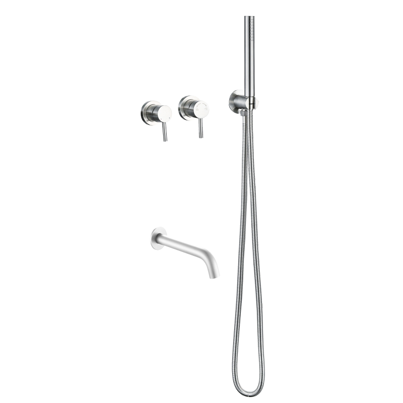 طقم دش مخفي من الفولاذ المقاوم للصدأ 304 بالكروم