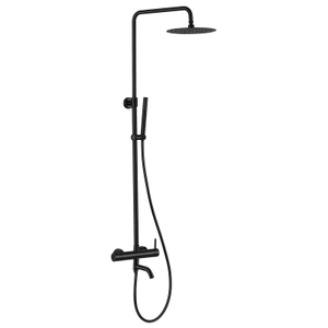 304 طقم خلاط دش للحمام باللون الأسود غير اللامع من الفولاذ المقاوم للصدأ 304