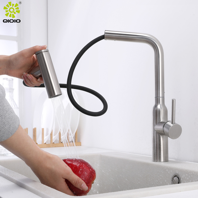 الساخنة والباردة 304 الفولاذ المقاوم للصدأ المصقول النيكل اللمس الاستشعار سحب صنبور المطبخ